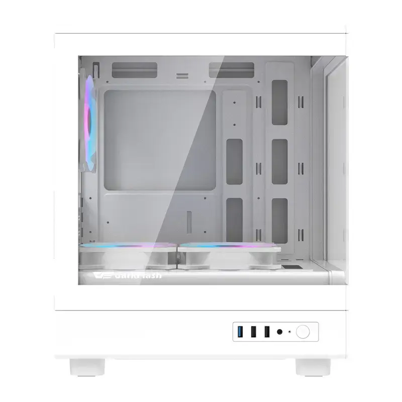 Korpusas Darkflash DB330M White v2 su trimis iš anksto sumontuotais ventiliatoriais, micro-ATX/mATX