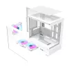 Korpusas Darkflash DB330M White v2 su trimis iš anksto sumontuotais ventiliatoriais, micro-ATX/mATX
