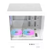 Korpusas Darkflash DB330M White v2 su trimis iš anksto sumontuotais ventiliatoriais, micro-ATX/mATX