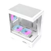 Korpusas Darkflash DB330M White v2 su trimis iš anksto sumontuotais ventiliatoriais, micro-ATX/mATX