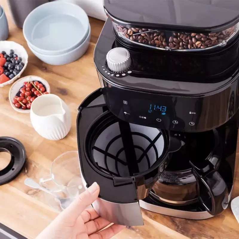 Lašelinis kavos virimo aparatas Gastroback 1.5 L Grind & Brew Pro