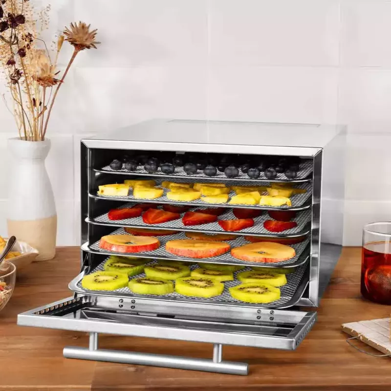 Maisto džiovintuvas GASTROBACK Mini Professional 400 W, nerūdijantis plienas, laikmatis iki 24 h, 282×347×206 mm