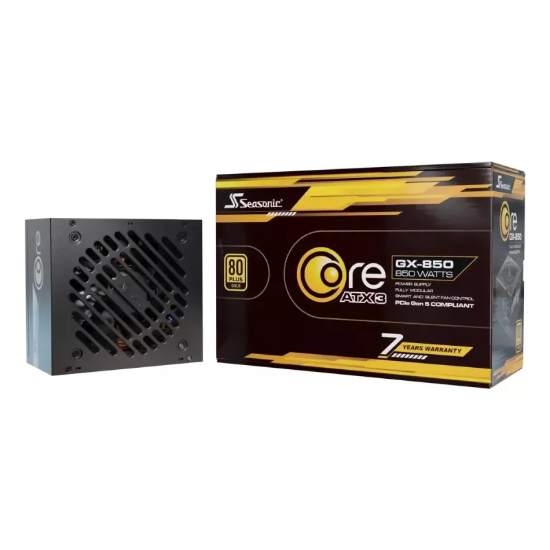 Maitinimo blokas Seasonic CORE GC-850 ATX 3.1 850 W 24-pin ATX Visiškai modulinis 80 PLUS Gold Juodas