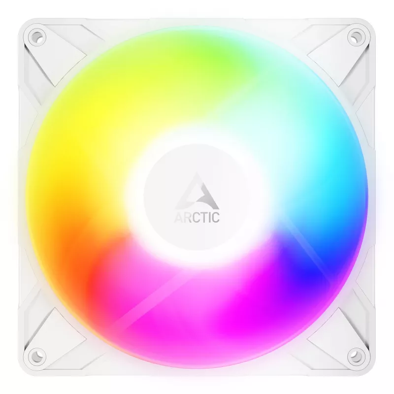 ARCTIC Freezer P14 Pro Reverse A-RGB (Baltas) - 3 vnt. pakuotė - 140 mm A-RGB PWM ventiliatorius su kabelių skirstytuvu