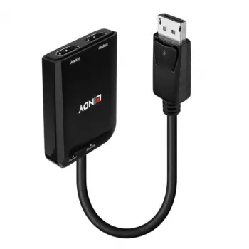 Lindy DisplayPort į 2 prievadų HDMI MST šakotuvas, DisplayPort, 2 x HDMI, kištukas, lizdas, tiesus, tiesus