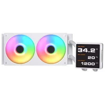 Vandens aušintuvas CPU Cougar Poseidon Vistek Pro 240, ARGB, 120 mm ventiliatoriai, baltas