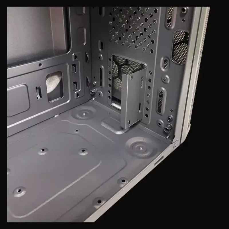 Korpusas PC Micro Tower LC-Power 2004MB-V3, Micro-ATX/Mini-ITX, juodas, maitinimo šaltinis viršuje, palaiko 2×3,5 colio + 2×2,5 colio, USB 3.2 Gen1