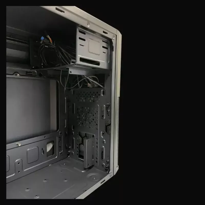 Korpusas PC Micro Tower LC-Power 2004MB-V3, Micro-ATX/Mini-ITX, juodas, maitinimo šaltinis viršuje, palaiko 2×3,5 colio + 2×2,5 colio, USB 3.2 Gen1