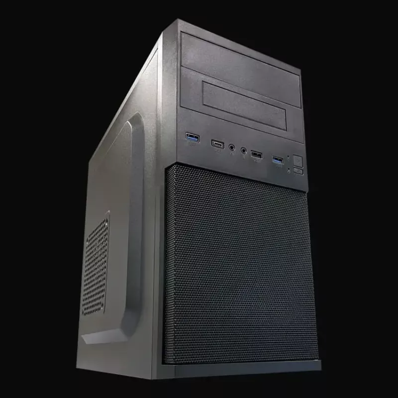 Korpusas PC Micro Tower LC-Power 2004MB-V3, Micro-ATX/Mini-ITX, juodas, maitinimo šaltinis viršuje, palaiko 2×3,5 colio + 2×2,5 colio, USB 3.2 Gen1