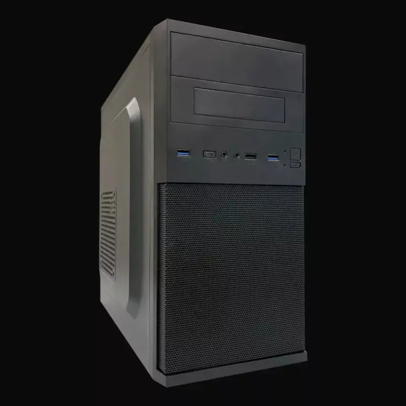 Korpusas PC Micro Tower LC-Power 2004MB-V3, Micro-ATX/Mini-ITX, juodas, maitinimo šaltinis viršuje, palaiko 2×3,5 colio + 2×2,5 colio, USB 3.2 Gen1