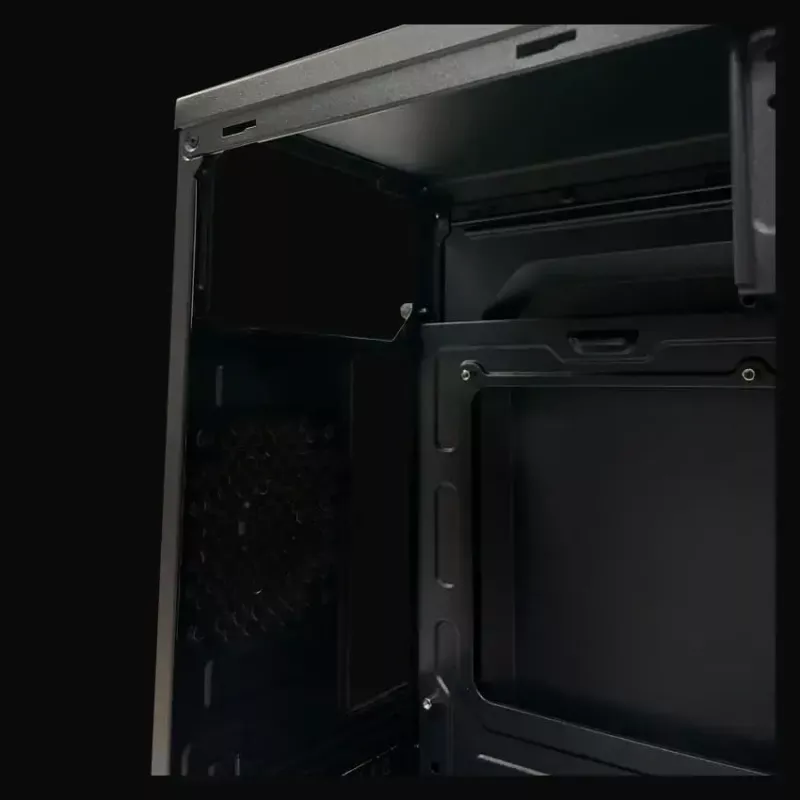 Korpusas PC Micro Tower LC-Power 2004MB-V3, Micro-ATX/Mini-ITX, juodas, maitinimo šaltinis viršuje, palaiko 2×3,5 colio + 2×2,5 colio, USB 3.2 Gen1