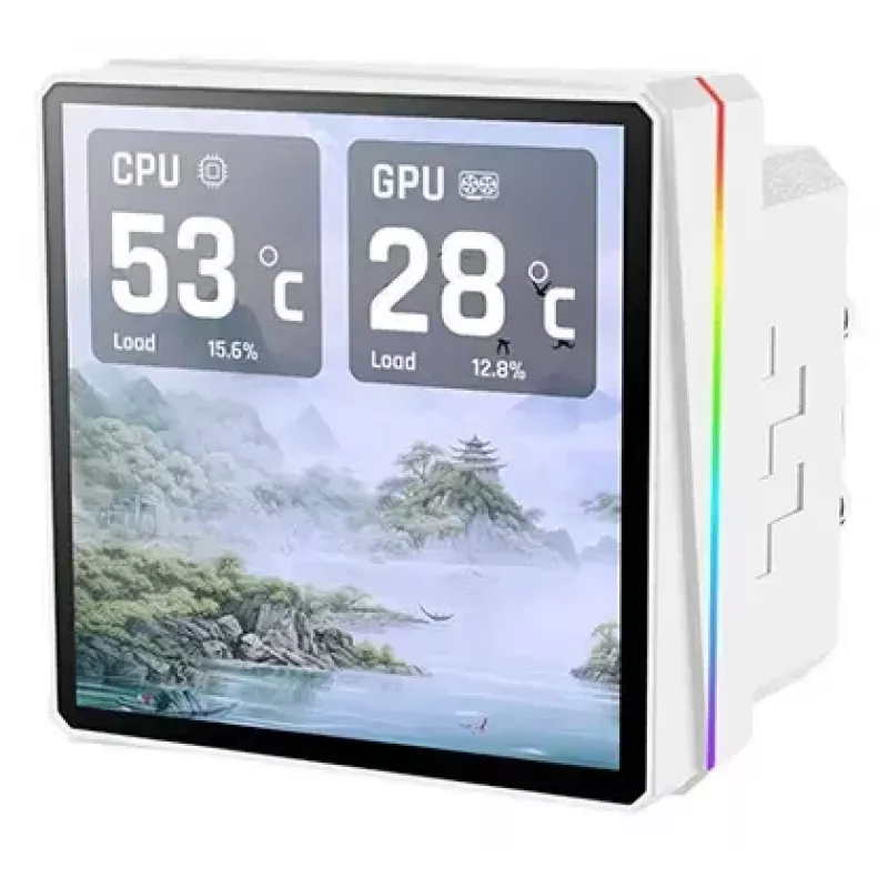 Vandens aušintuvas Thermaltake TH360 V3 Ultra ARGB — 3x 120 mm ventiliatoriai, 500–2500 RPM, 12 V, baltas