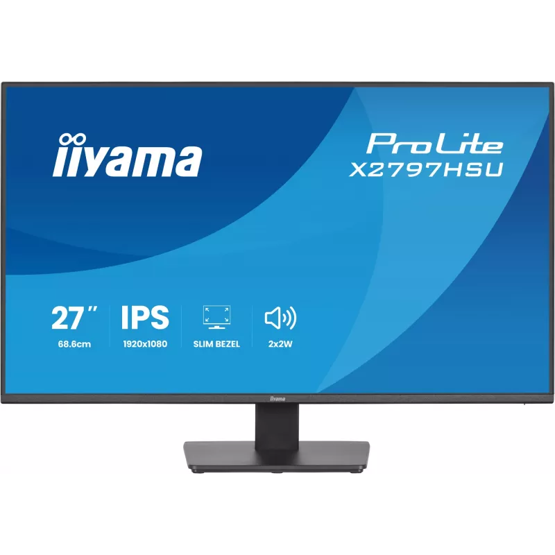 Kompiuterio monitorius IIYAMA ProLite X2797HSU-B1 27 colių (68,6 cm) Full HD 1920×1080 LED matinis 4 ms USB 3.2 Gen 1 garsiakalbiai VESA juodas