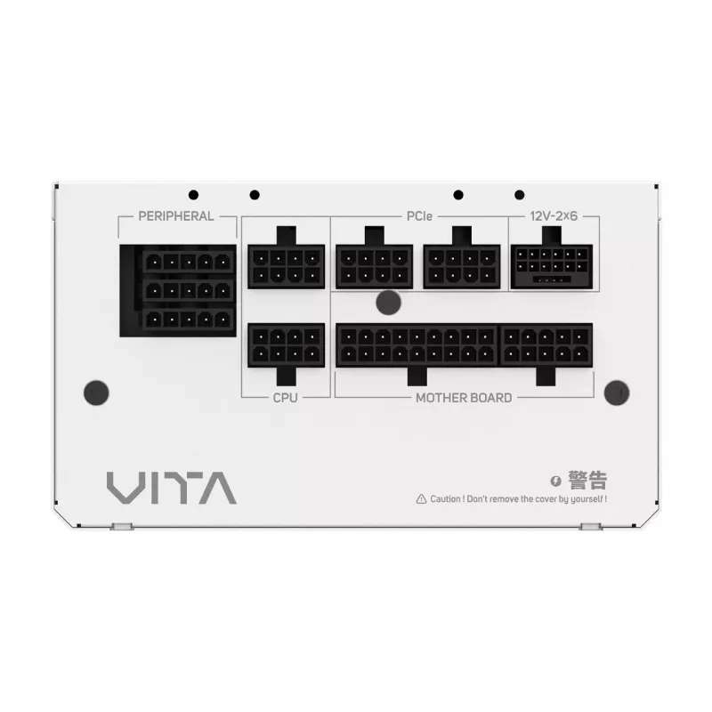 FSP VITA GM 1000W White Maitinimo blokas ATX ATX3.1 Baltas, 1000 W, 100-240 V, 50/60 Hz, 12-6 A, Aktyvus, 1000 W