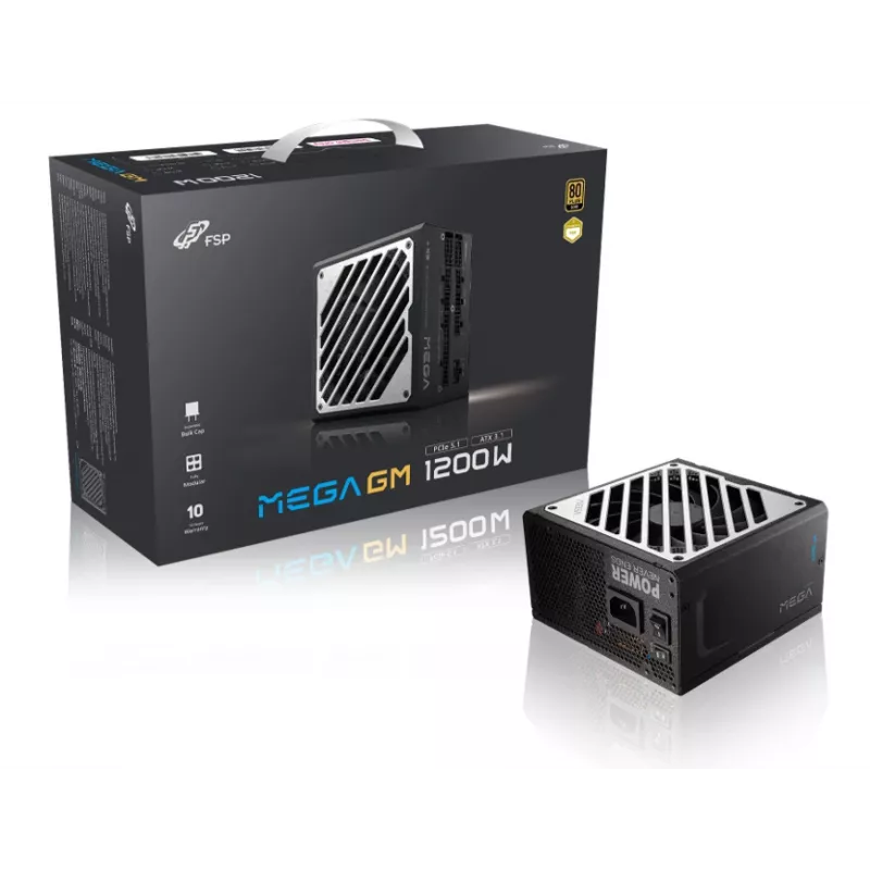 FSP MEGA GM 1200W Maitinimo blokas ATX ATX3.1 Juodas