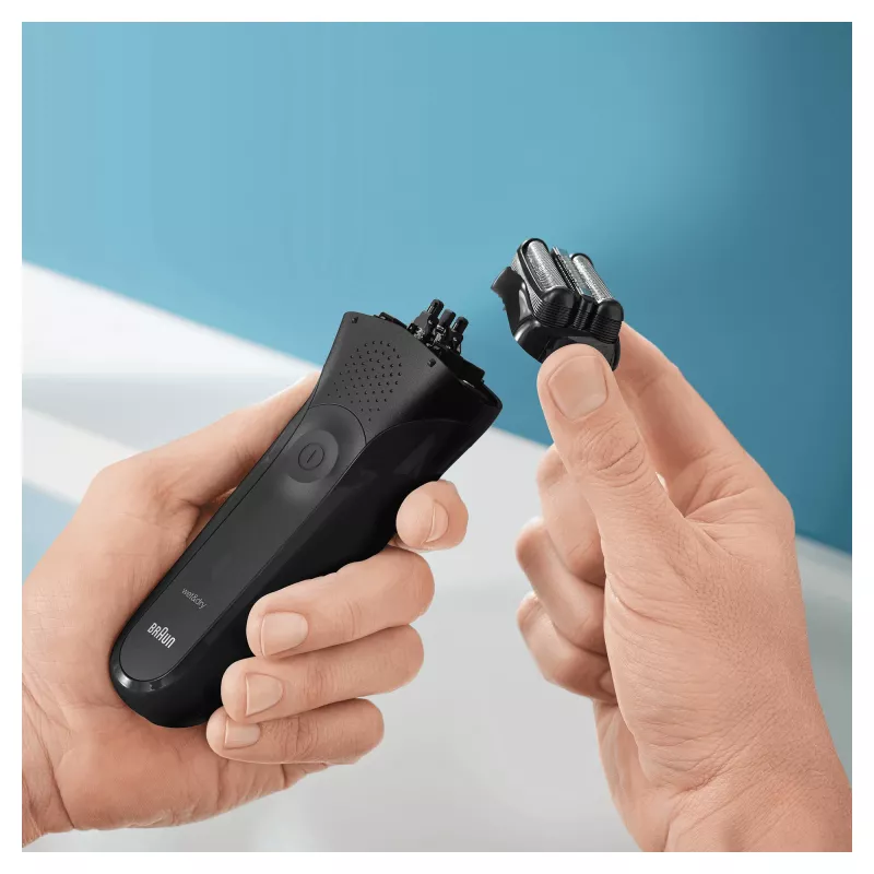 Braun Series 3 301s folijos skutimosi aparatas su trimeriu, juodas