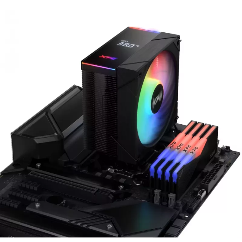 XPG MAESTRO PLUS 42SA CPU oro aušintuvas, 12 cm, juodas