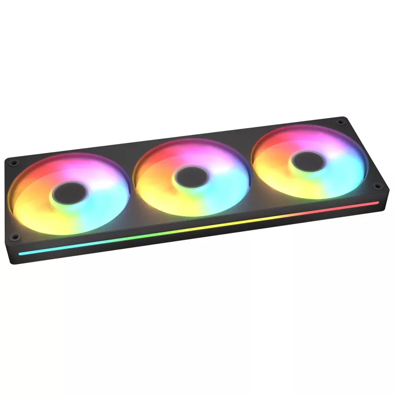 Ventiliatorių rinkinys Cougar Unity360-FB Single-Frame 360 ARGB PWM Forward, 120mm×3, 700–2500 RPM, FDB, 5.4 mmH2O, Juodas