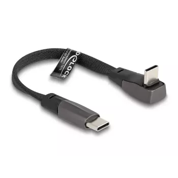 DeLOCK USB 2.0 plokščias juostinis kabelis USB Type-C vyriškas į vyrišką PD 3.0 60W 1m juodas