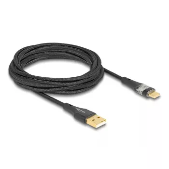 DeLOCK USB 2.0 laidas Type-A kištukas – Type-C kištukas 60W 3m