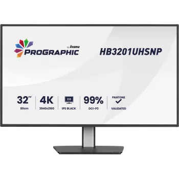 IIYAMA 32 colių ProGraphic HB3201UHSNP-B1 4K UHD IPS LCD monitorius su USB-C ir DisplayPort