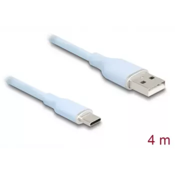 DeLOCK USB 2.0 laidas USB A – USB C 4 m mėlynas 81224