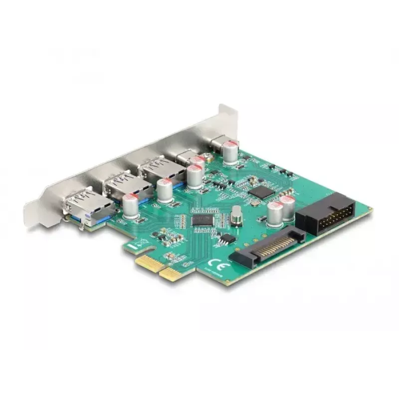 DeLOCK USB 5 Gbps PCI Express x1 kortelė 3x Type-A 2x Type-C 1x Header