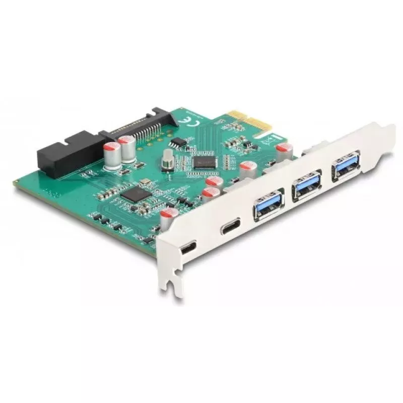 DeLOCK USB 5 Gbps PCI Express x1 kortelė 3x Type-A 2x Type-C 1x Header
