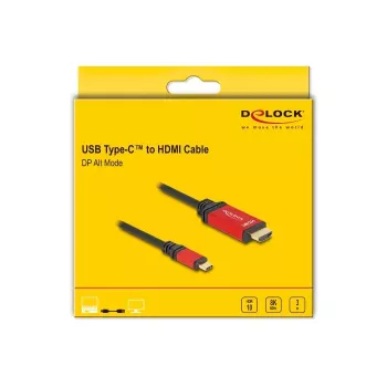 DeLOCK USB Type-C į HDMI kabelis 8K 60Hz HDR 3m Raudonas
