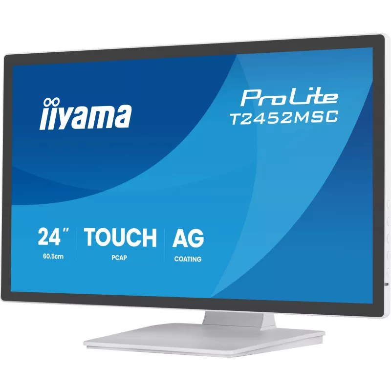 IIYAMA ProLite T2452MSC-W1AG 23,8 colių Full HD liečiamasis monitorius su IPS LED ekranu, baltas