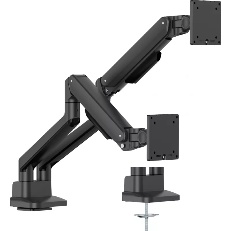 Dviejų monitorių stovas IIYAMA DS4002C-B1, 61–81,3 cm (24–32 col.), VESA 75×75–100×100, spaustuvas/įvorė, juodas