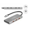 DELOCK USB 3.2 Gen 2 Type-C 7 prievadų šakotuvas (4×Type-C, 3×Type-A) 10 Gbit/s pilkas