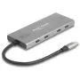 DELOCK USB 3.2 Gen 2 Type-C 7 prievadų šakotuvas (4×Type-C, 3×Type-A) 10 Gbit/s pilkas