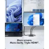 ICY BOX Adapter USB Type-C į 3x HDMI, USB 3.2 Gen 2 (3.1 Gen 2) Type-C, HDMI, 10000 Mbit/s, 144 Hz, 3840 x 2160, 7680 x 4320