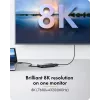 ICY BOX Adapter USB Type-C į 3x HDMI, USB 3.2 Gen 2 (3.1 Gen 2) Type-C, HDMI, 10000 Mbit/s, 144 Hz, 3840 x 2160, 7680 x 4320