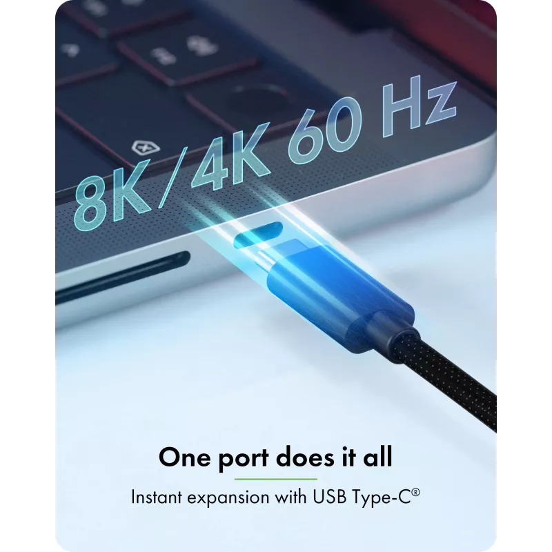 ICY BOX Adapter USB Type-C į 3x HDMI, USB 3.2 Gen 2 (3.1 Gen 2) Type-C, HDMI, 10000 Mbit/s, 144 Hz, 3840 x 2160, 7680 x 4320