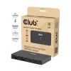 KVM jungiklis Club 3D Dual USB-C į HDMI, 2 prievadai, 4K UHD 3840x2160, USB-C konsolė, 65W PD, juodas