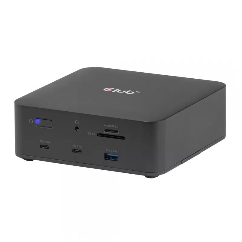 CLUB3D CSV-2562 Thunderbolt 5 dokavimo stotelė, M.2 SSD, 2×HDMI 8K60Hz, 180W, 120 Gbit/s