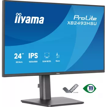 Kompiuterio monitorius IIYAMA ProLite XB2493HSU-B1 23.8 colio (60,5 cm) Full HD IPS LED, 1920×1080, 1 ms, 178° žiūrėjimo kampai, USB šakotuvas, garsiakalbiai, juodas