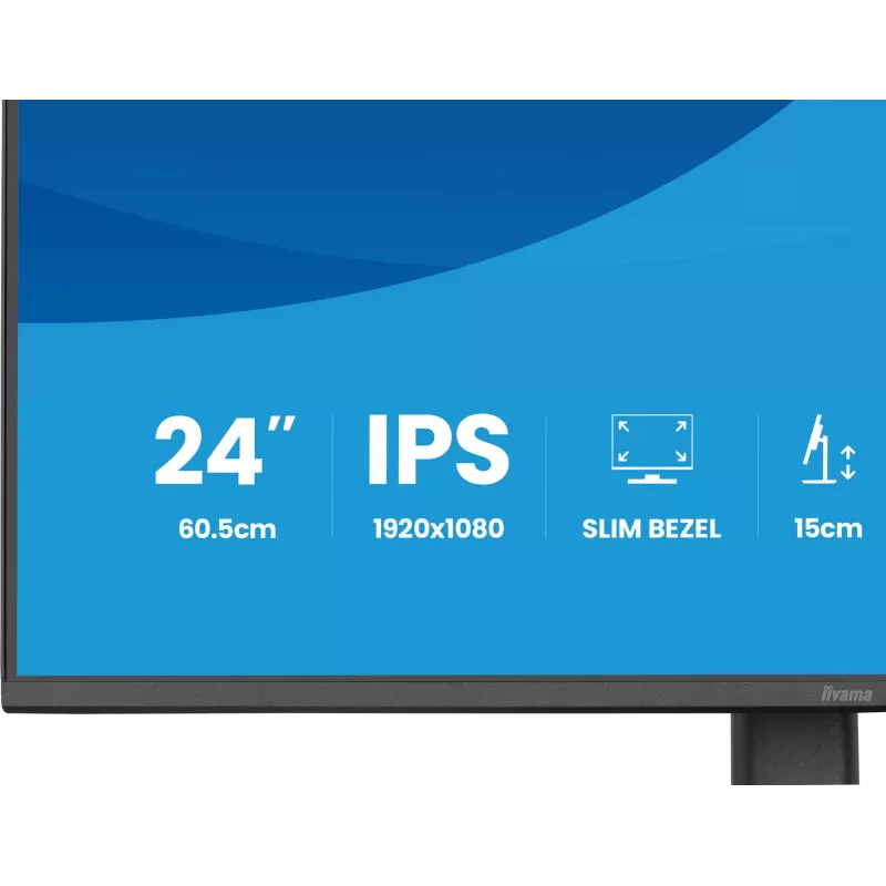 Kompiuterio monitorius IIYAMA ProLite XB2493HSU-B1 23.8 colio (60,5 cm) Full HD IPS LED, 1920×1080, 1 ms, 178° žiūrėjimo kampai, USB šakotuvas, garsiakalbiai, juodas