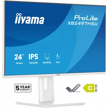 iiyama ProLite XB2497HSU-W1 monitor 60.5 cm (23.8 colio) 1920 x 1080 pikselių Full HD LED baltas