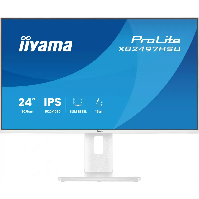 iiyama ProLite XB2497HSU-W1 monitor 60.5 cm (23.8 colio) 1920 x 1080 pikselių Full HD LED baltas