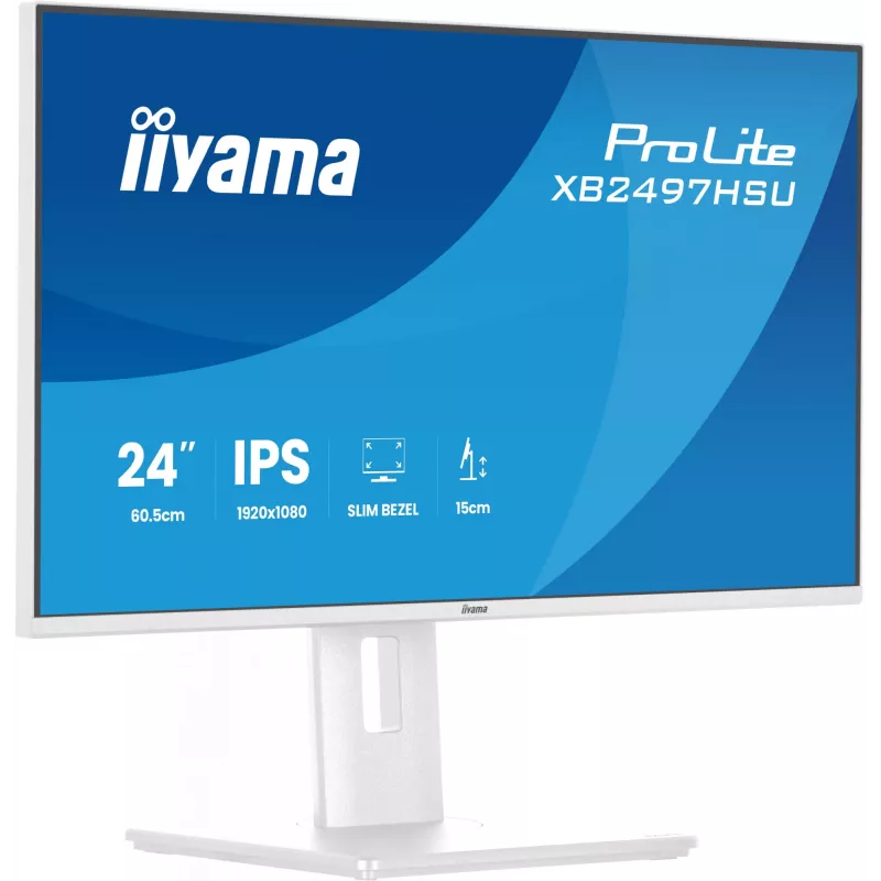 iiyama ProLite XB2497HSU-W1 monitor 60.5 cm (23.8 colio) 1920 x 1080 pikselių Full HD LED baltas