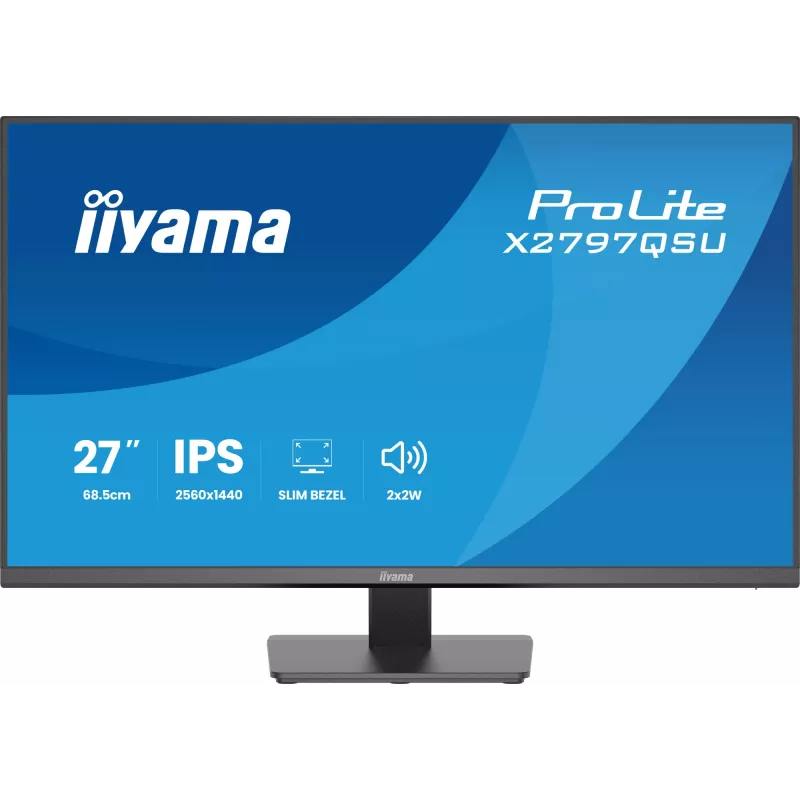 Kompiuterio monitorius IIYAMA ProLite X2797QSU-B1 27 col. (68,6 cm) 2560×1440 IPS LED Matt, 1 ms, USB 3.2 šakotuvas, garsiakalbiai, VESA