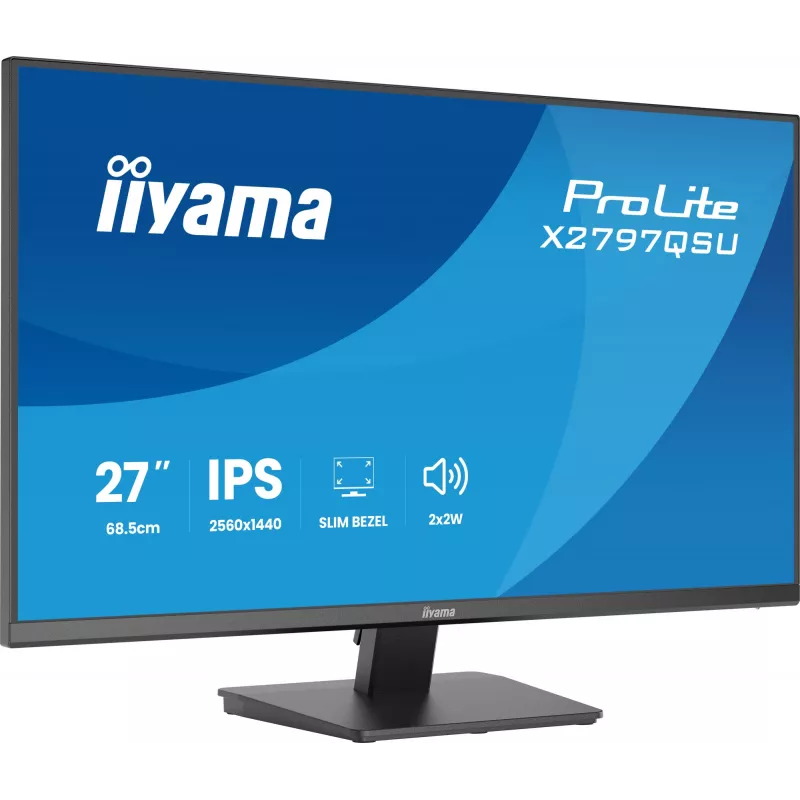 Kompiuterio monitorius IIYAMA ProLite X2797QSU-B1 27 col. (68,6 cm) 2560×1440 IPS LED Matt, 1 ms, USB 3.2 šakotuvas, garsiakalbiai, VESA