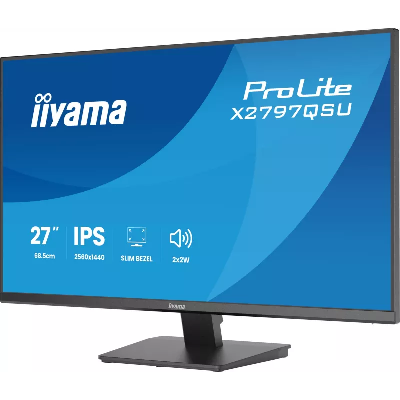 Kompiuterio monitorius IIYAMA ProLite X2797QSU-B1 27 col. (68,6 cm) 2560×1440 IPS LED Matt, 1 ms, USB 3.2 šakotuvas, garsiakalbiai, VESA