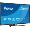 43 colių IIYAMA ProLite X4373UHSU-B2 LED 4K Ultra HD monitorius, 3840×2160, VA skydelis, 3 ms, 450 cd/m², USB 3.2 centras, garsiakalbiai, VESA, juodas