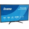 43 colių IIYAMA ProLite X4373UHSU-B2 LED 4K Ultra HD monitorius, 3840×2160, VA skydelis, 3 ms, 450 cd/m², USB 3.2 centras, garsiakalbiai, VESA, juodas