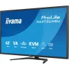 43 colių IIYAMA ProLite X4373UHSU-B2 LED 4K Ultra HD monitorius, 3840×2160, VA skydelis, 3 ms, 450 cd/m², USB 3.2 centras, garsiakalbiai, VESA, juodas