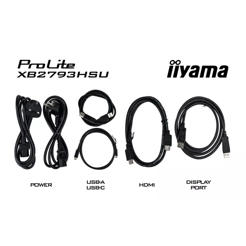 43 colių IIYAMA ProLite X4373UHSU-B2 LED 4K Ultra HD monitorius, 3840×2160, VA skydelis, 3 ms, 450 cd/m², USB 3.2 centras, garsiakalbiai, VESA, juodas
